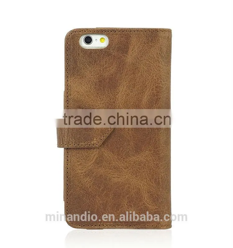 Superior quality mobile accessories for iphone 6 genuine leather case