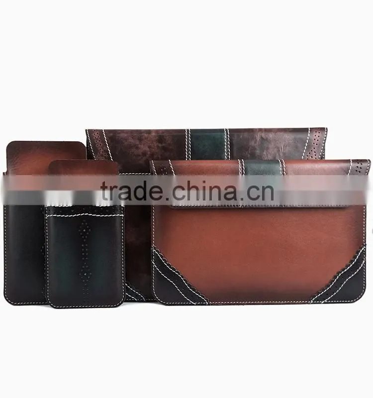 High Grade leather wallet case for ipad mini