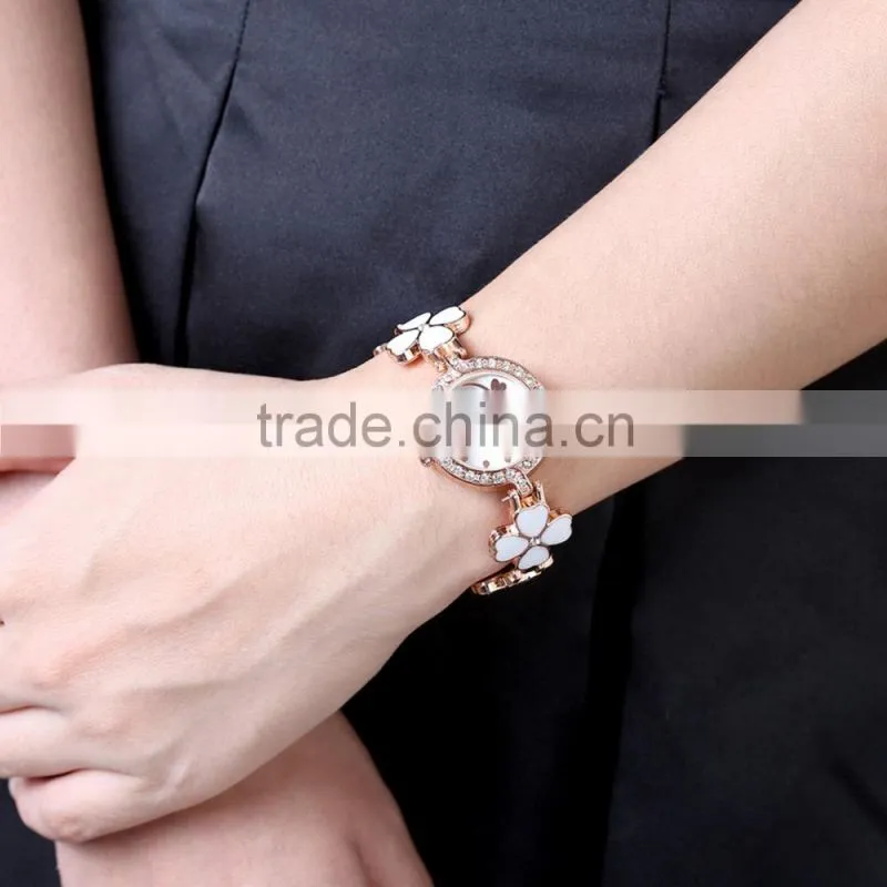 2016 cheap price fashion four-leaf clover ladies fancy watches imported watches
