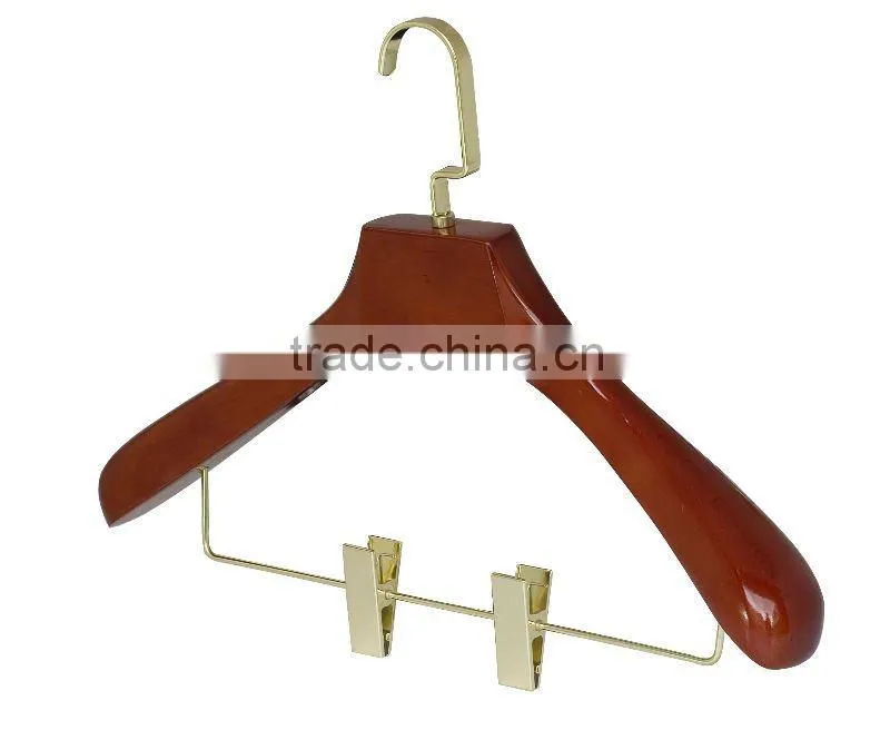 fee standing natural wooden clothes Hanger