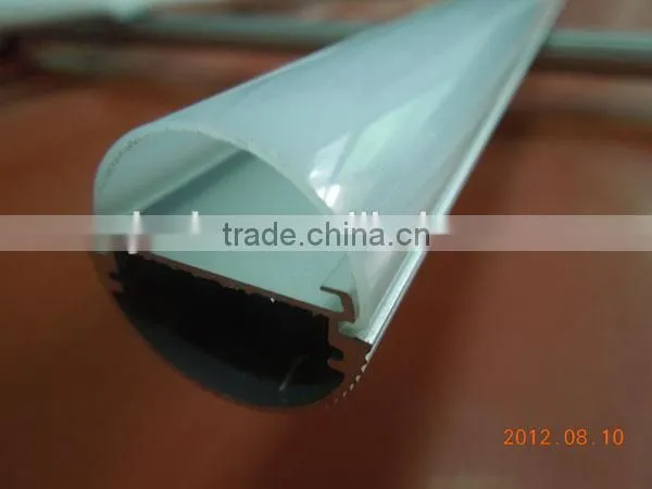 milky white PC extruded LED lampshade t8 t5 t10