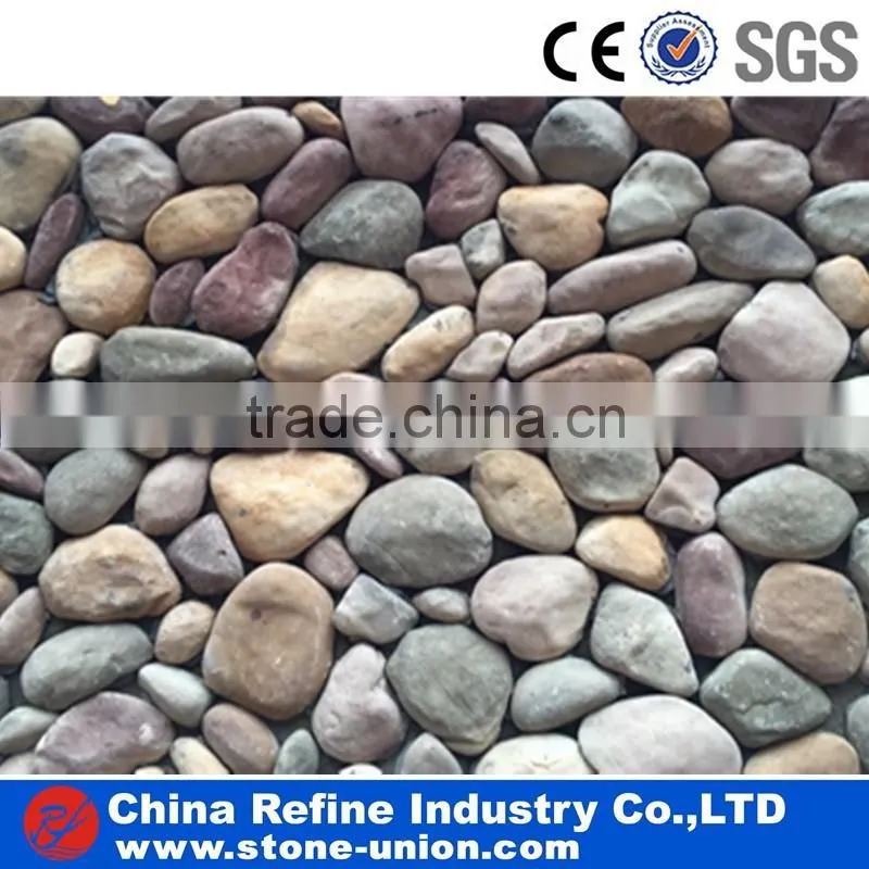 Stripe Pebble Tiles,Machine-Made Pebble pebble,yellow pebble
