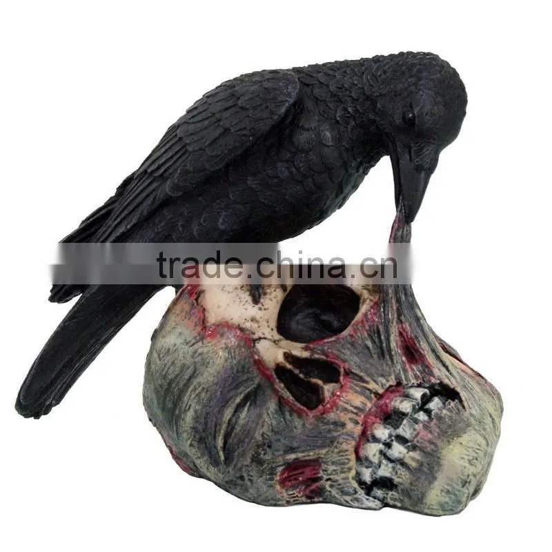 Halloween Zombie Head Resin Figurine Horror Statue