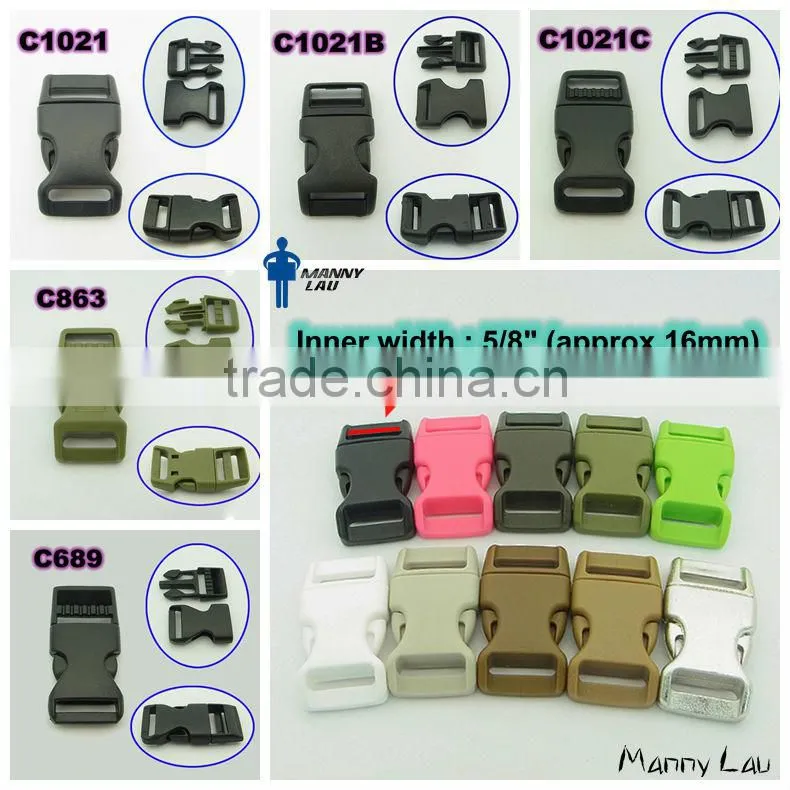 2016 New product paracord buckles with whistle, plastic paracord buckles