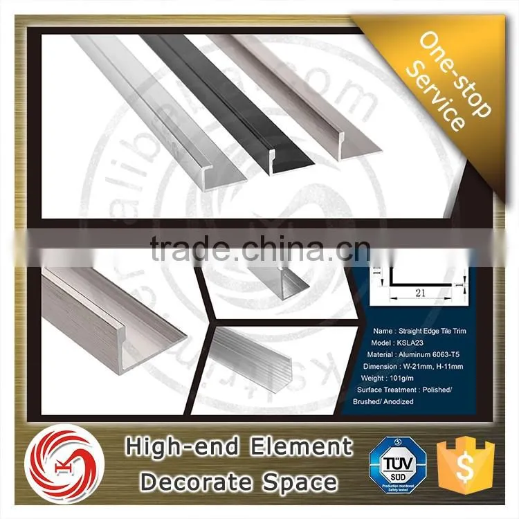 Distinctive ceramic aluminum tile trim corners L shape tile trim