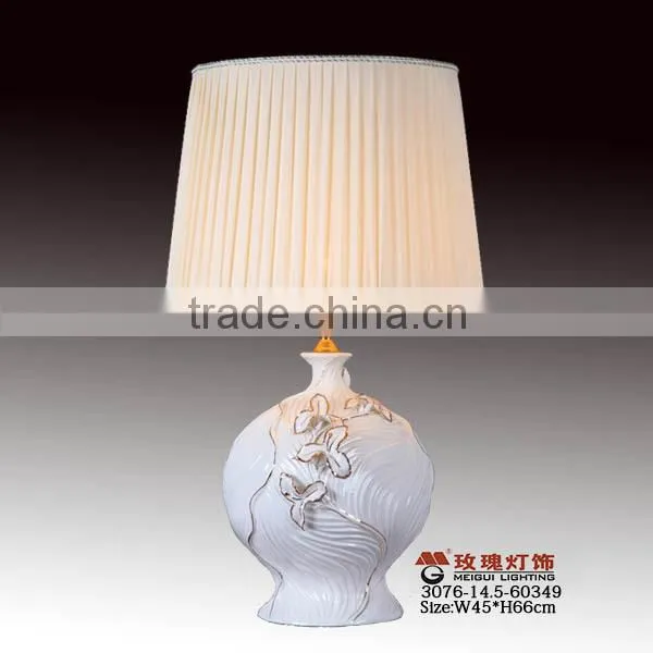 China ceramic lamp base in white color