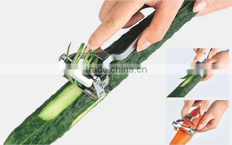 S/S 12*7.5*3 Kitchen tools double stainless steel fruit&vegetable peeler/potato peeler slicer