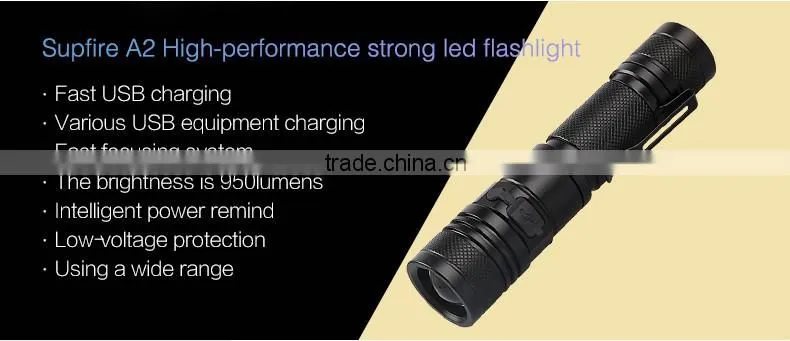 A5 USB flashlight XPE LED rechargeable led torch