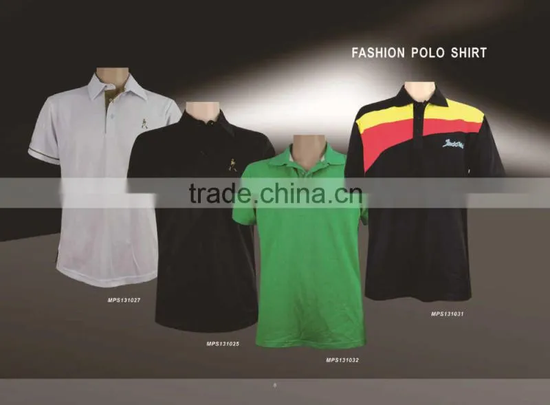 94% cotton 6% spandex rib collar custom-made embroidery t-shirt