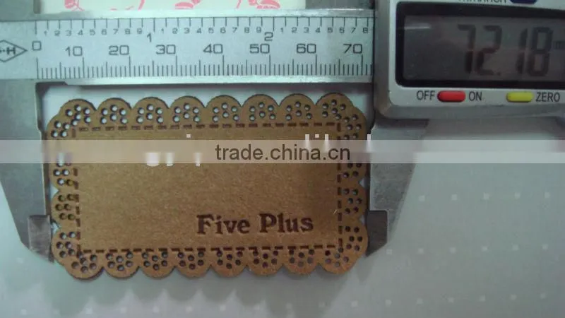 classical elegant leather label patch
