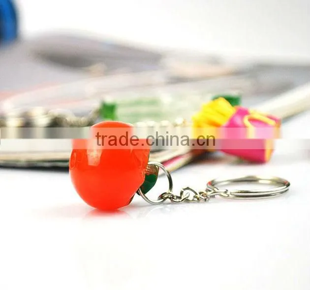 CUSTOMIZED PVC Fruit KEY CHAINS Fruit Key Ring/key holder