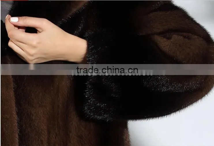 mk14098 Transitional short mink Fur Coat with hood