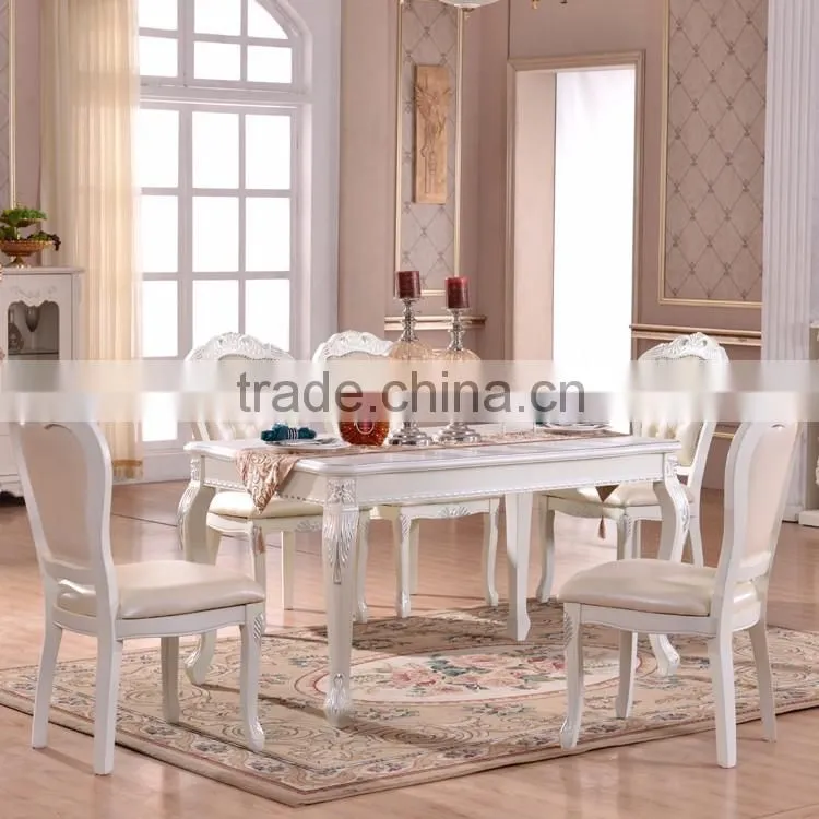 Home furniture classical carving vintage chair leather dining chair