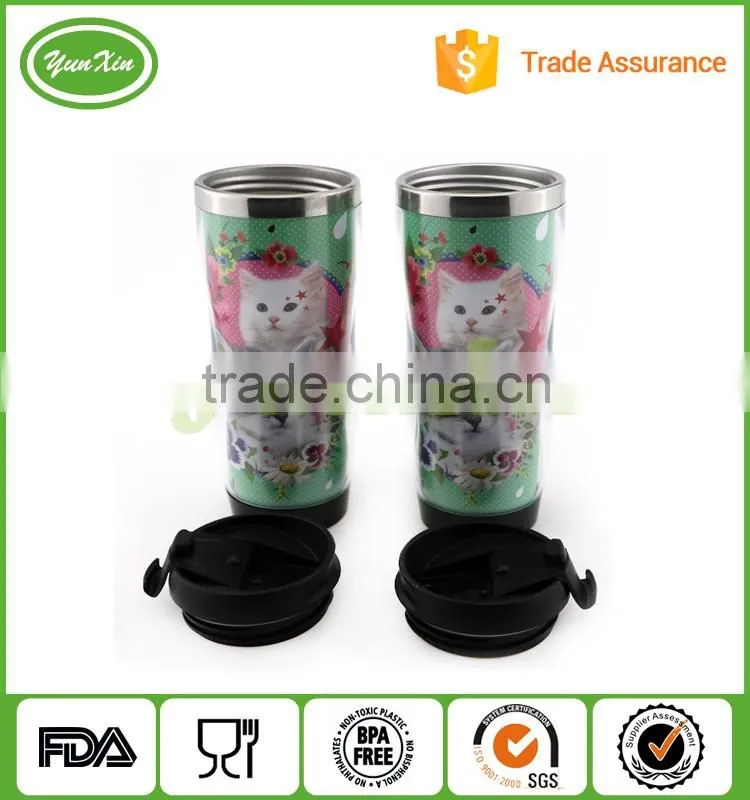 Wholesale Custom Double Wall Stainless Steel Tumbler With DIY design paper insert