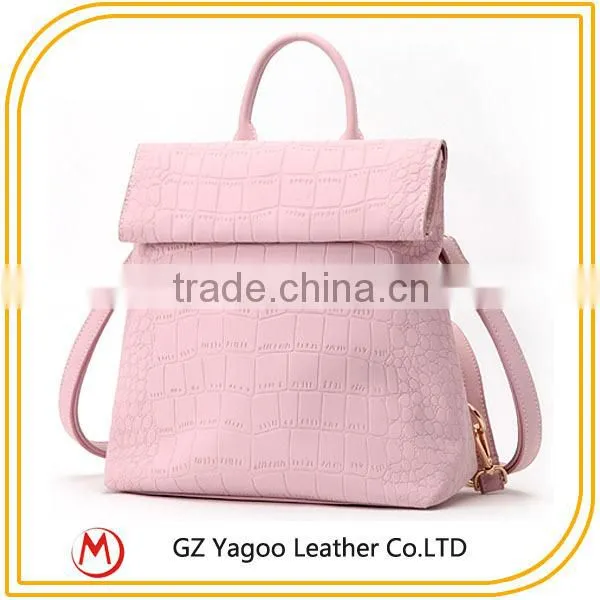 Soft Pink Ladies Travel Backpack Bags