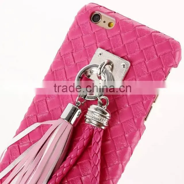 Luxury Vintage Tassel Metal Hook PU Leather Hard Mobile Phone Cover Case For iPhone 6 G 6S Plus