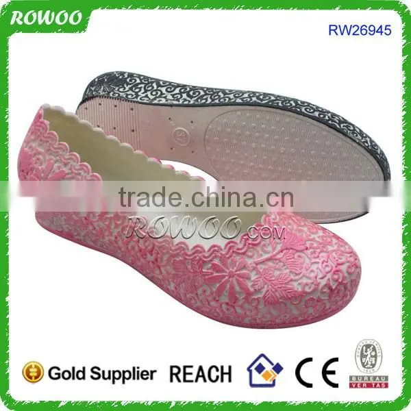 Cheap Colorful glitter Flat Jelly charming lady Shoe