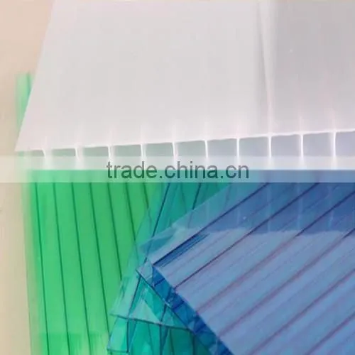 UV protection lightweight roofing materials polycarbonate hollow sheet balcony cover sheet