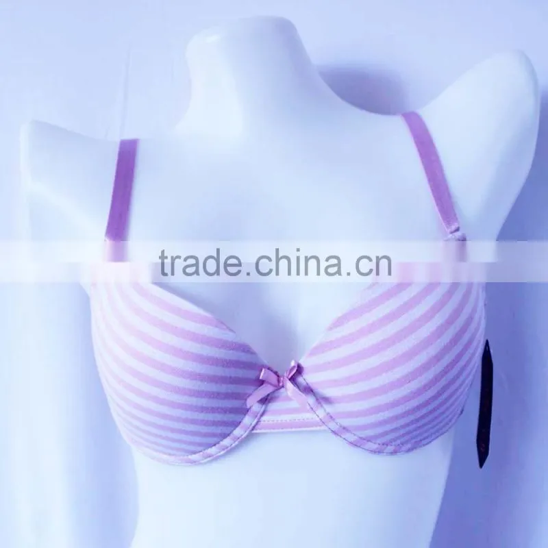Huoyuan factory stripe printed bra lovely ladies new model bra