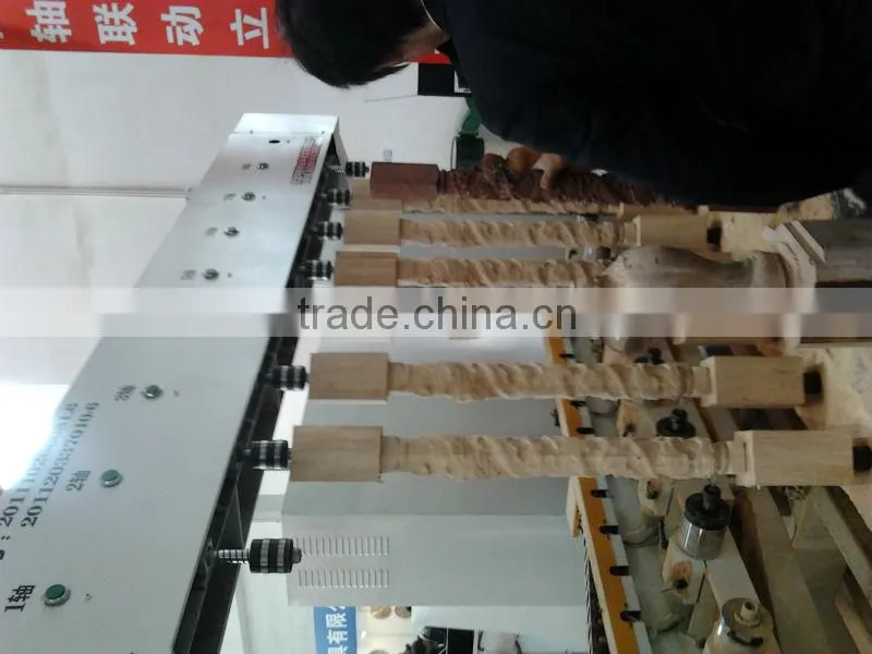 cnc cylinder engraving machine/AC Servo system/2.2Kw*8 continuous power water-cooled spindle/CNC Engraving Machine 8 for stairs