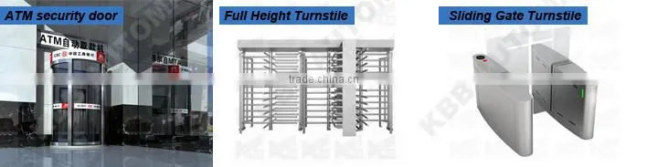 slide gate turnstile with stainless steel surface