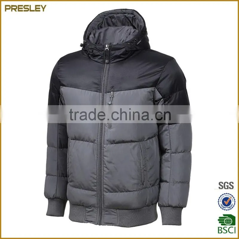BSCI oem high quality winter brown men's down jacket coat made in china