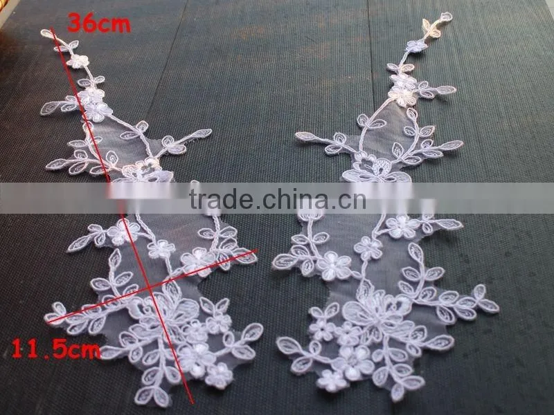 Extra Large Crocheted Lace Applique For Bridal,Lace Applique Patch