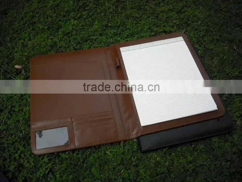 2017 Fine Leather Portfolio Hard Cover Agenda Folder