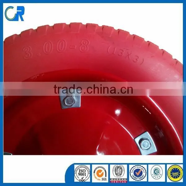 Yinzhu direct production environmental 3.00-8 polyurethane solid tire for wheel barrow