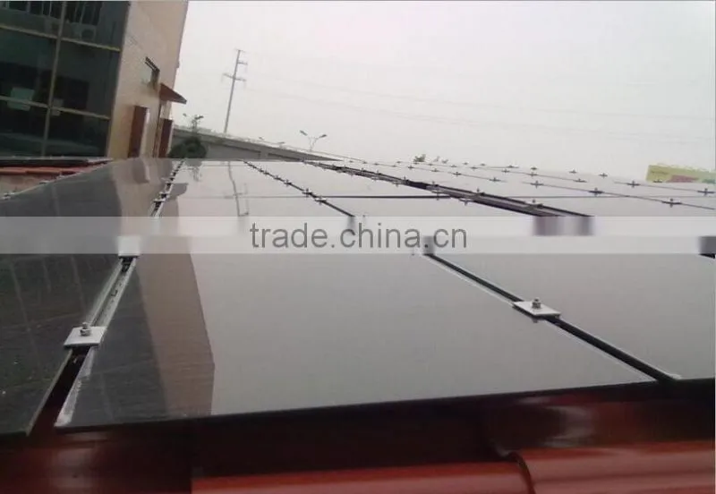 Solar panel thin film mounting frameless module clamp