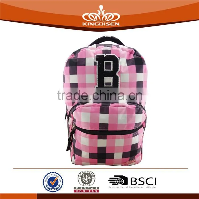 Twill nylon Material School Bag For Girls