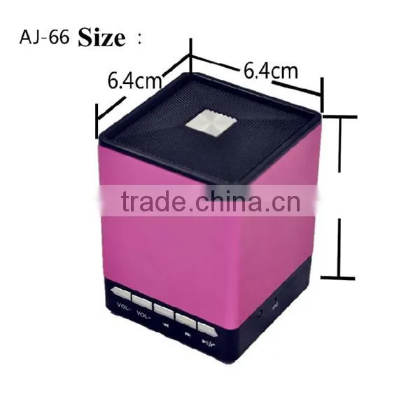 AJ-66 High quality battery removable cube bluetooth speaker