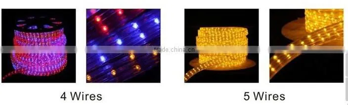 Steady LED rope light( 2wires) led duralight CE, GS, RoHS LED decorative light Christmas light