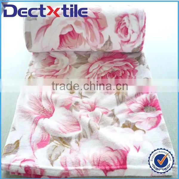 Printed flower fleece for sleep garment