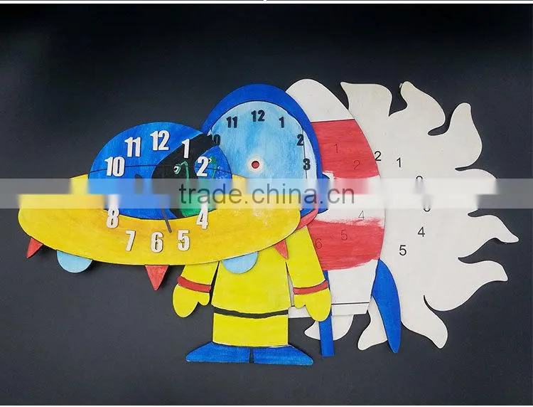Kids Wooden DIY Clock Toys Educational