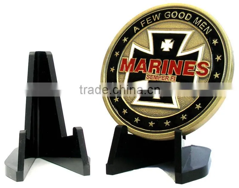 New Black Plastic Euro Coin Holder /Easel Black Acrylic Euro Coin Holder