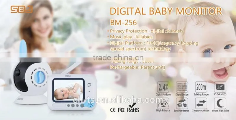 3.5" LCD Video Baby Monitor,Wireless Monitoring