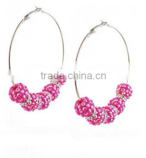 basketball wives hoop earring/shamballa crystal earring