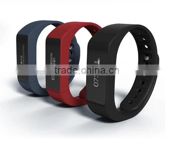 i5 plus smart wristband bracelet bluetooth 4.0 three color red,black,deep blue