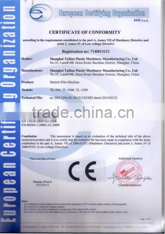1500MM Three layers Co-Extrusion Stretch Film Machine