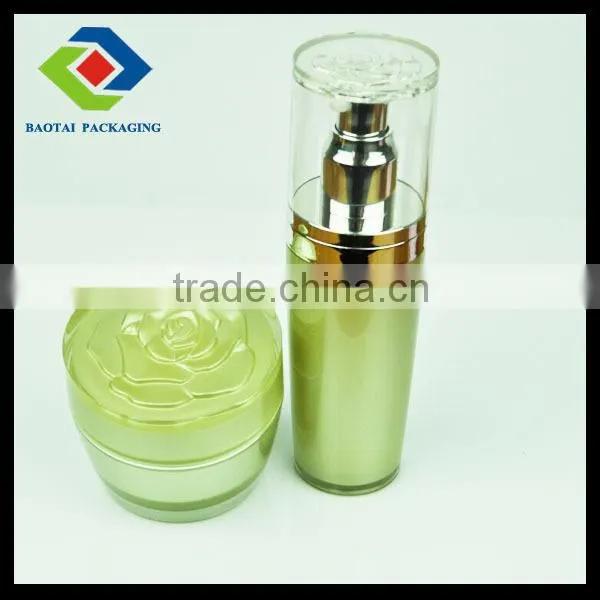 20g green customer injected fosted nice shiny plastic flower jar