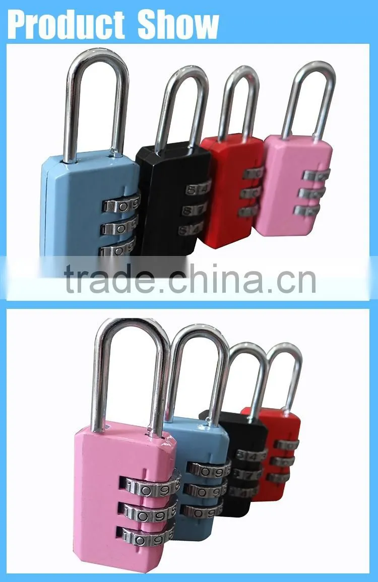 Worldwide high quality handle combination luggage Padlock/combination lock diary