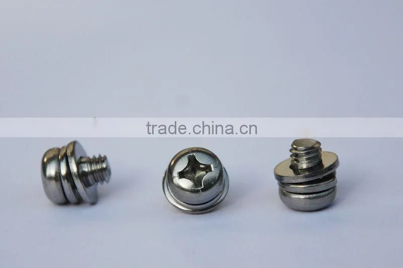 pan head machine screw with washer