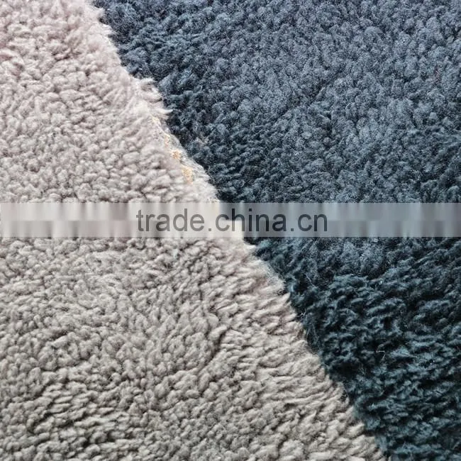 Wholesale hot stamping faux fur fabric suede bonded faux fur fabrics faux suede fabric