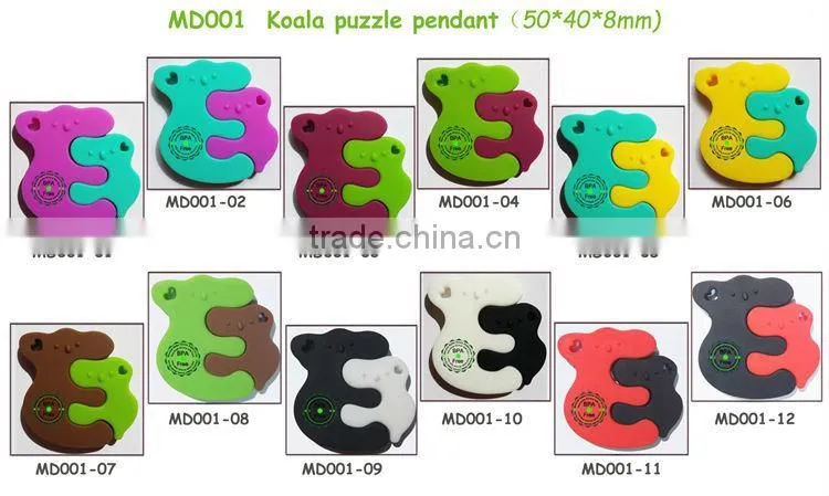 2015 Latest BPA free Food Grade Soft Silicone Koala Teether/ Silicone Baby Teether