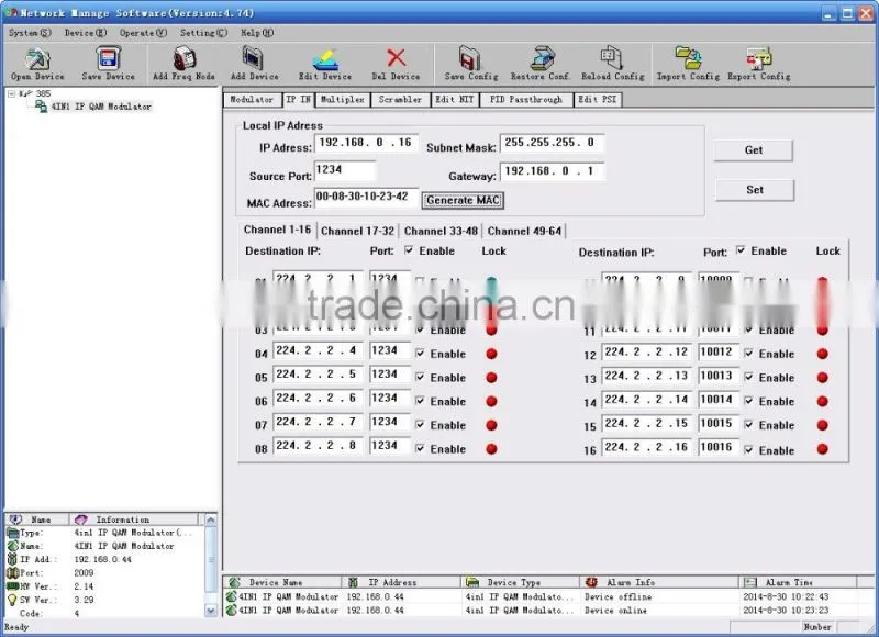 SC-4154 dvb ip qam modulator