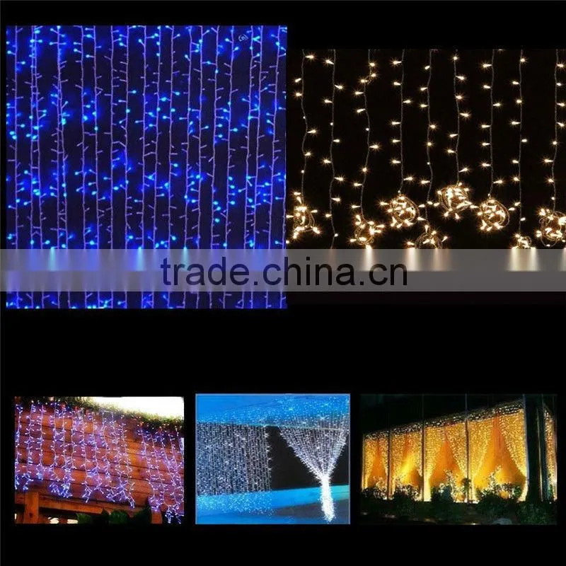 600 LED Outdoor Party String Fairy Wedding Curtain Light 8 Modes (Warm White)