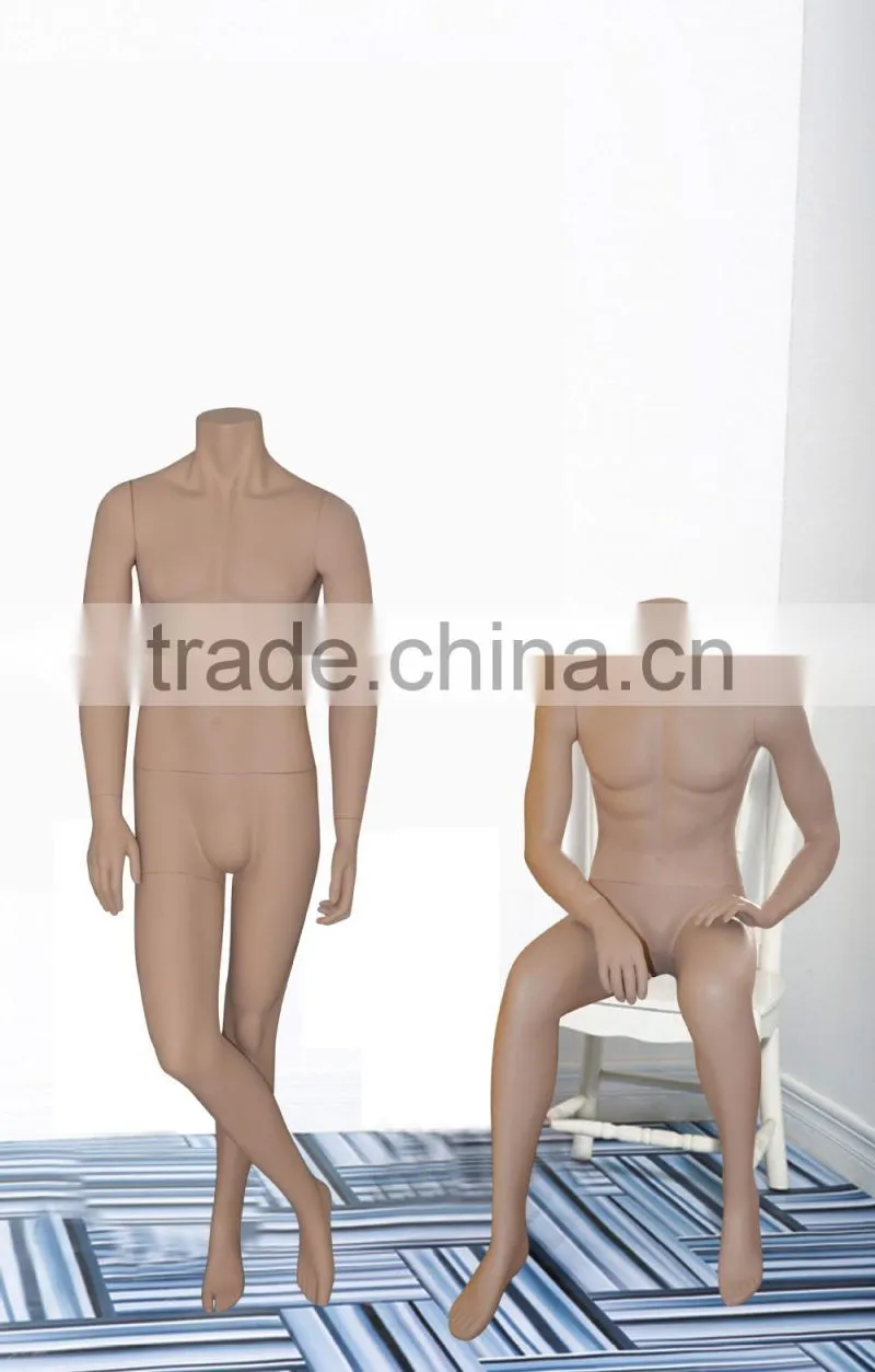 Headless Full-Body Male Mannequin in Skin Color