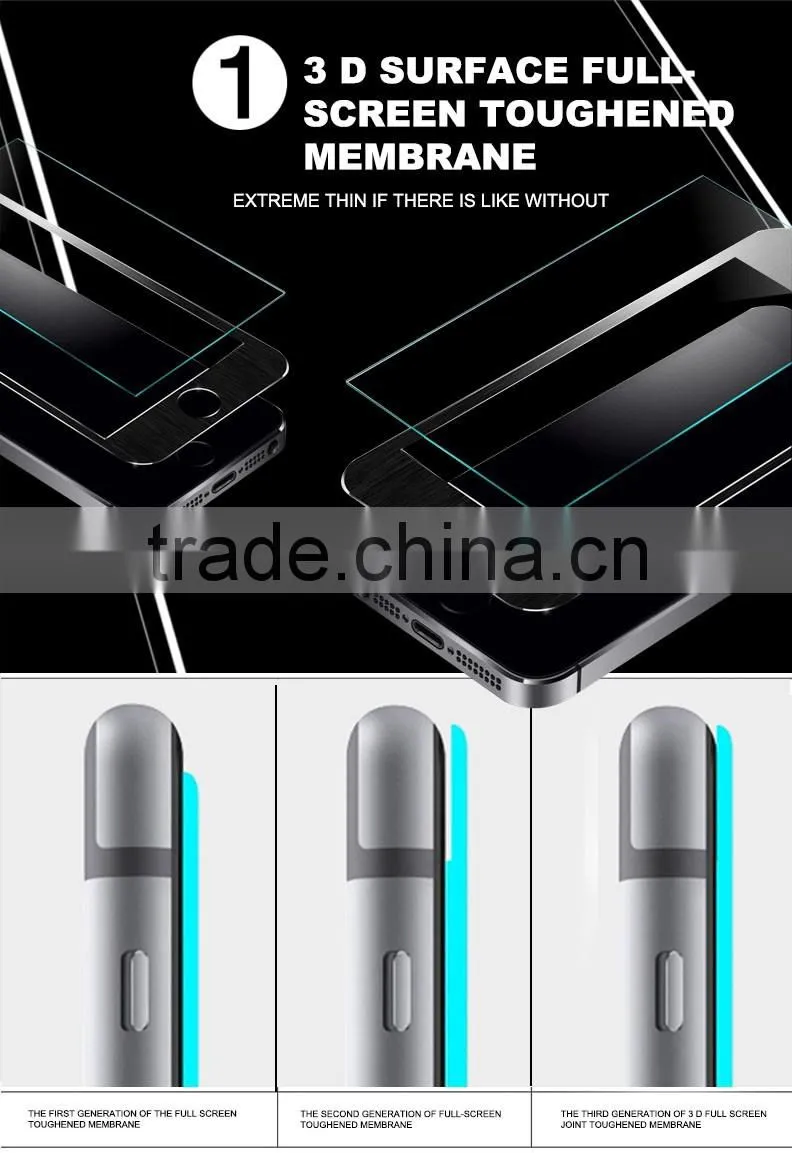 0.33mm tempered glass screen protector for iphone mobile screen protector aluminium alloy color tempered glass screen protector