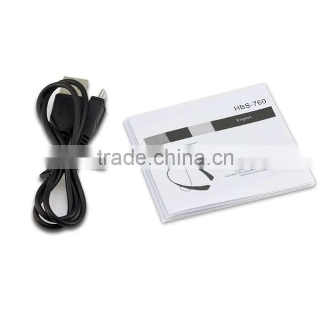 HBS-760 Stereo Bluetooth Earphone Wireless Neckband Style Headphones in-Ear Earbuds Headset